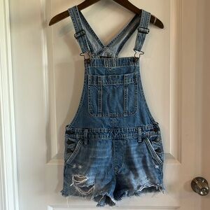 Wm.Abercrombie & Fitch Denim Cut-Off Overalls Sz.S
